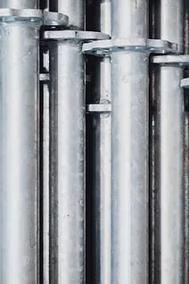 Metal Poles Close-Up